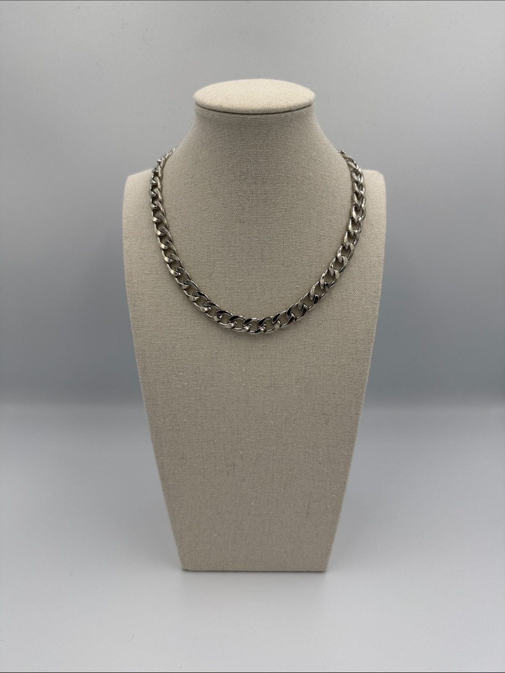 Boutique Classic Silver Tone Chain Necklace